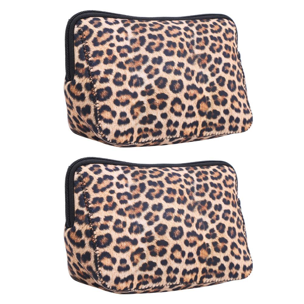 2 Pcs Neoprene Cosmetic Bag Waterproof Makeup Pouch Durable Makeup Organizer Handbag Organizer