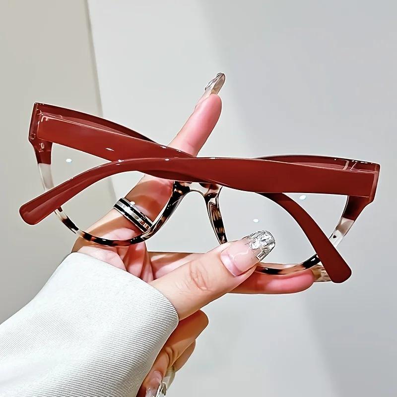 Retro Fashion Anti-blue Light Cat Eye Reading Glasses Unisex Trendy Oversized Presbyopic Eyeglasses