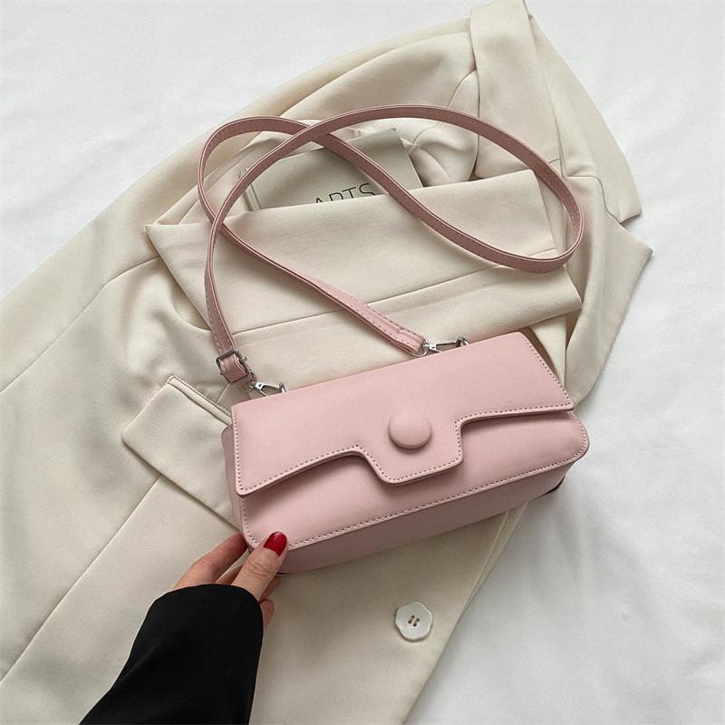 Trendy Pu Leather Small Square Shoulder Bag For Women In Versatile Street Style