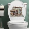 Fun-m151 Broken Wall Rat Hole Toilet with Bathroom Bathroom Decorative Wall Stickers