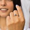 Black onyx Trillion cut gemstone ring Sterling silver ring Black diamond minimalist ring Bridesmaid gift Handmade ring Gift for her