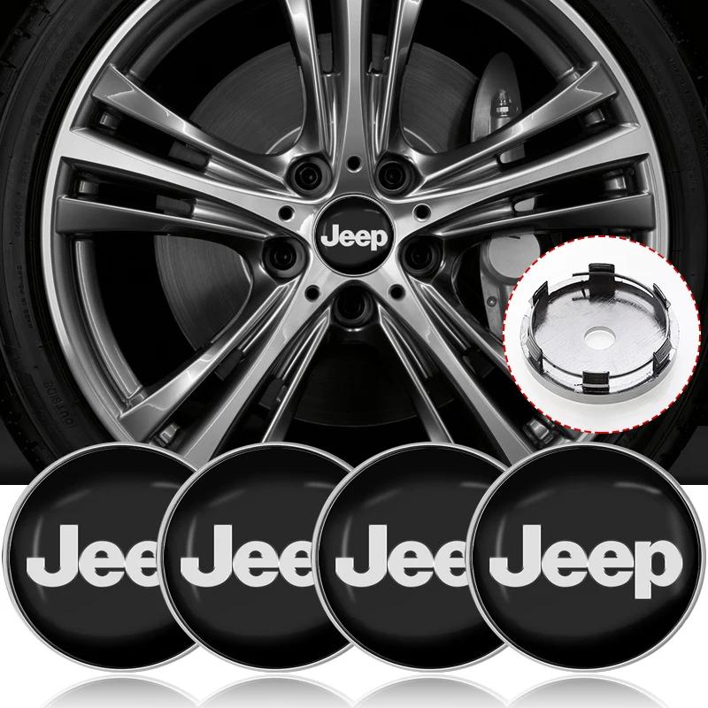 4Pcs 56/60mm Car Wheel Center Hub Cap Car Accessorie for JEEP Wrangler Grand Cherokee JK TJ Compass Renegade Patriot Trail Hawk