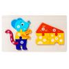 Wooden Food Chain Puzzle Animal Building Block Early Education Children Three-Dimensional Puzzle Intellectual Toy