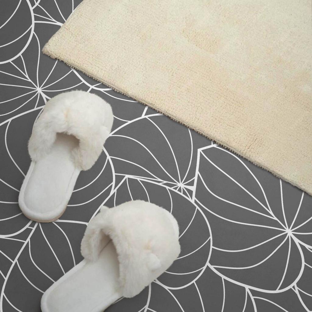 Self-adhesive patterned vinyl decor for the bedroom 120x60 cm Leaves in a delicate pattern