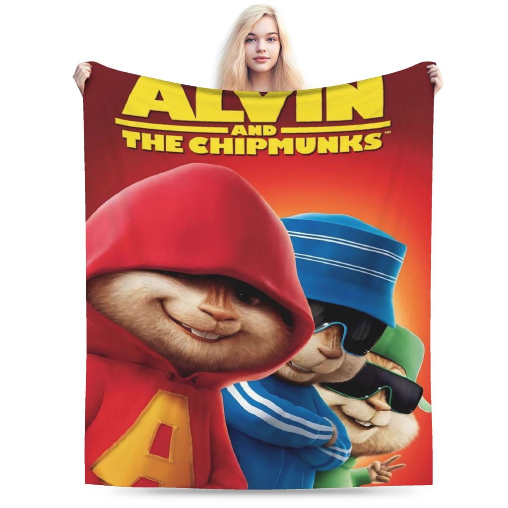 Alvin and the Chipmunks Accessories Blanket Lightweight Thin Flannel Throw Blanket Cozy Quilt