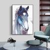 Акварель дикое животное абстрактная бегущая лошадь холст картина плакат Декор принты настенные художественные фотографии гостиная украшение дома