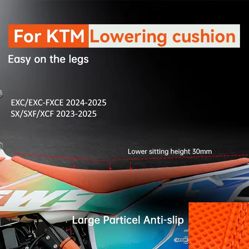 Сиденье для мотокросса KTM, на 30 мм ниже оригинального, для EXC EXCF SX SXF XC XCF XCW XCFW 125-500 2023 2024, эндуро мотоцикла 250