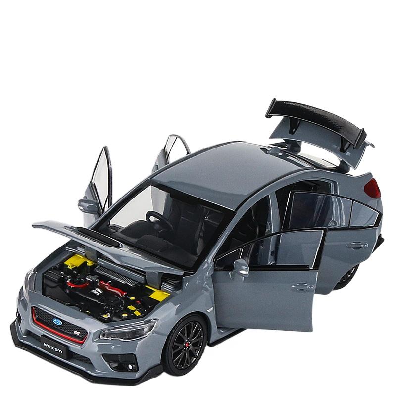1/32 Модель спортивного автомобиля из сплава Subaru WRX STI Литая под давлением Имитация Металлическая игрушка Модель гоночного автомобиля Коллекция Звук и свет Детский подарок