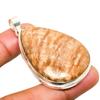 Orange Amazonite Gemstone Handmade 925 Silver Plated Jewelry Pendant 2.08"