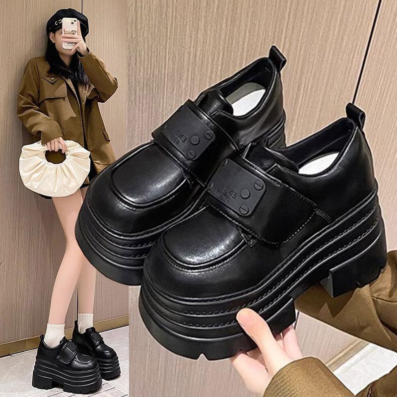 Height-increasing Platform Small Leather Shoes Women's 2025 Spring New Versatile Retro British Style Skirt Mary Jane Love Single Shoes