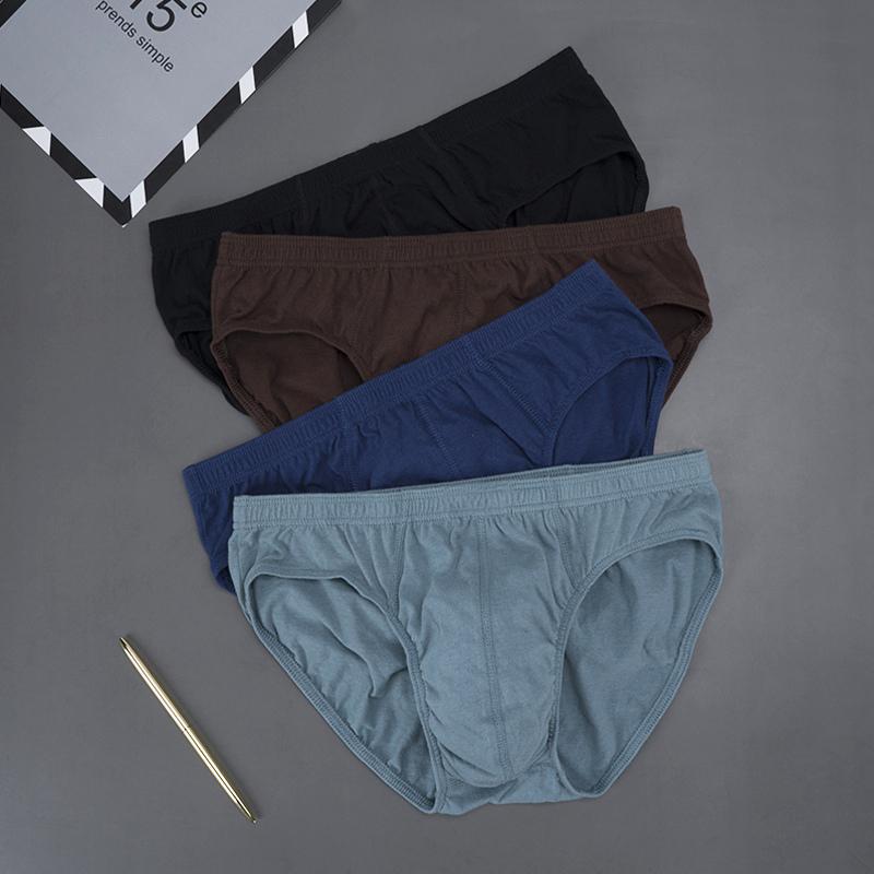 10 шт. Хлопковые мужские трусы-слипы с принтом, нижнее белье, свободные, большого размера, влагопоглощающие, дышащие