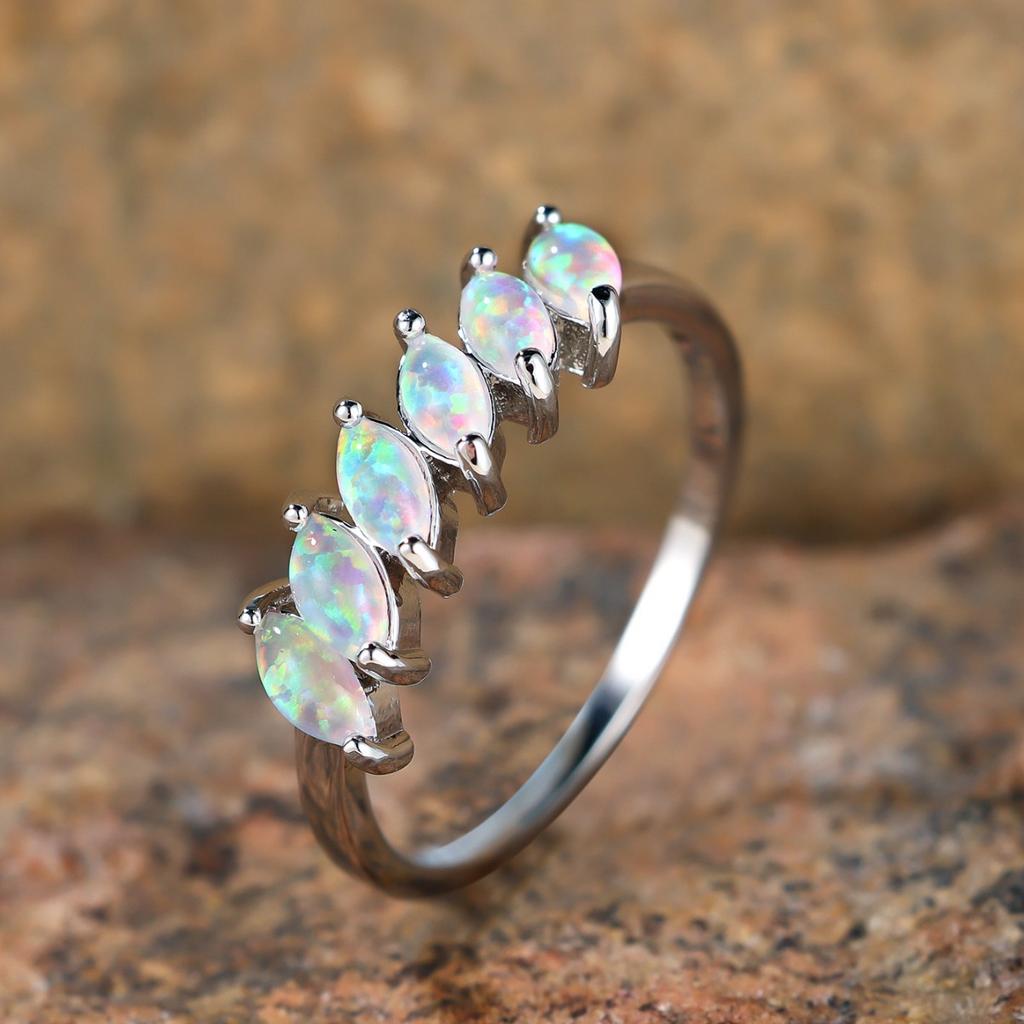 Кольцо в корейском стиле с 6 бриллиантами в форме ромба на двух лапках для женщин, универсальное, с темпераментом, простое и элегантное кольцо