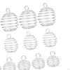 30Pcs Spiral Bead Cages Pendants Locket Earrings Charms Crafting for Jewelry Making Portable