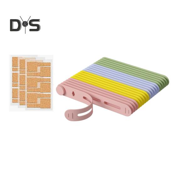 38Pcs/Set Silicone Cable Tie Writable Label Tag Earphone Phone Power Cord Bundling Strap Reusable Elastic Wire Management Organizer Wrap