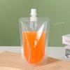 20-Count Set of 250ml Spout Pouches, Refillable, Clear, Heat-Resistant, Disposable, for Drinks, Juice, Medicine, Summer, Festivals, DIY Portioning, Tr