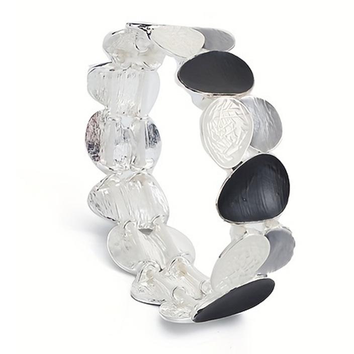 Цветная живопись маслом геометрический овальный эластичный браслет, модный и высококлассный женский универсальный браслет из сплава