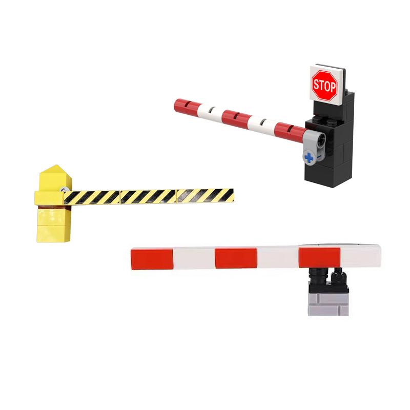 MOC City Train Building Block Train Track Corridor Elevating Rod Pedestrian Crossing Assembly Children's Toy Birthday Gift