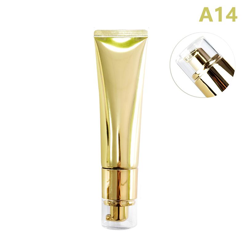 1Pcs Gold Silver Empty Refillable Plastic Soft Tubes Squeezable Bottle Cosmetic Container For Facial Cleaner Lotion Hand Cream