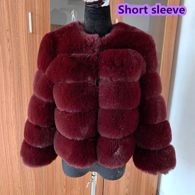 Женское осенне-зимнее пальто из искусственного лисьего меха в стиле пэчворк