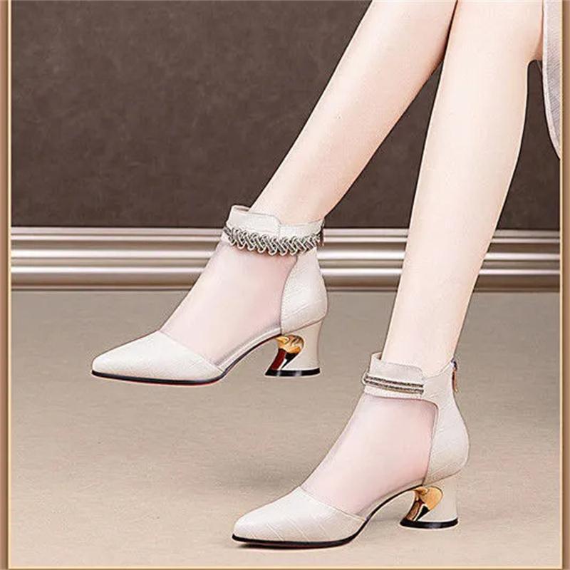 Cresfimix женские милые легкие сетчатые дышащие черные кожаные туфли на квадратном каблуке, женские повседневные бежевые ботильоны на осень A1297