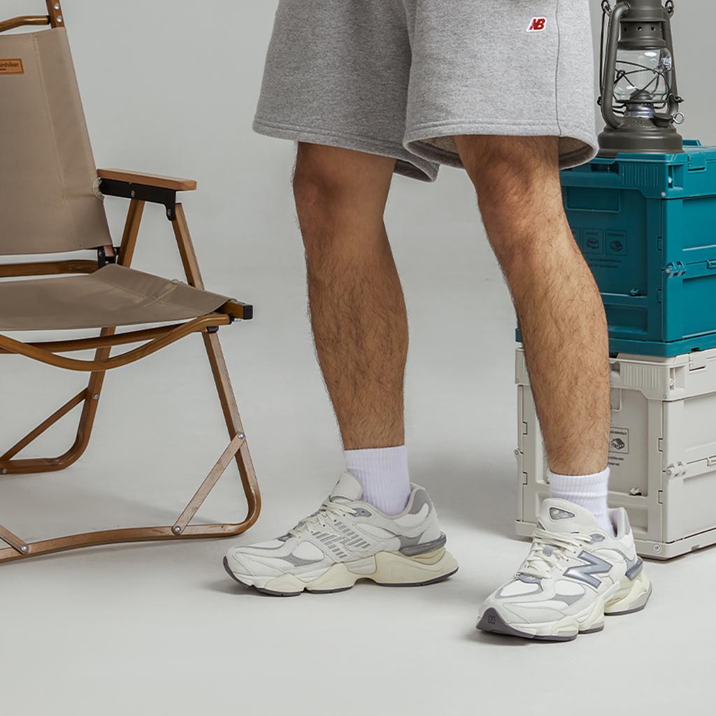 New Balance 9060 Sea Salt Concrete Unisex Sneakers White Silver-Metallic U9060ECA