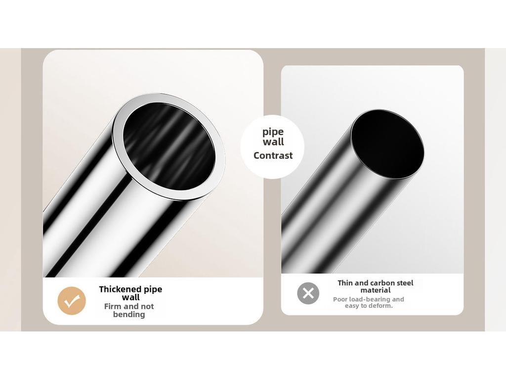 Telescopic Stainless Steel Curtain & Clothes Drying Rod (Punch-Free, Nail-Free)