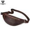 Мужская кожаная поясная сумка из 100% коровьей кожи, дорожная сумка на грудь