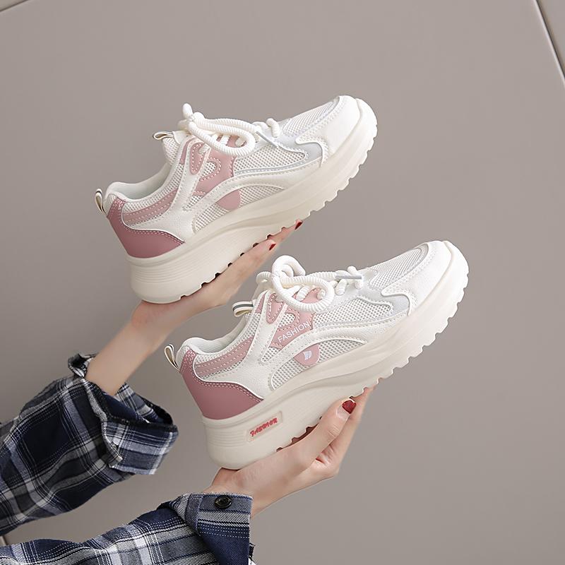 CRLAYDK Модные женские кроссовки на платформе, массивные, для ходьбы, на шнуровке, из сетки, удобные, папины кроссовки, для тренировок, спорта, шопинга, повседневные, теннисные