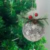 Red Pine Needle Sticky Ball Fome Christmas Balls Set Creative Christmas Sticky Pink Ball  for Home