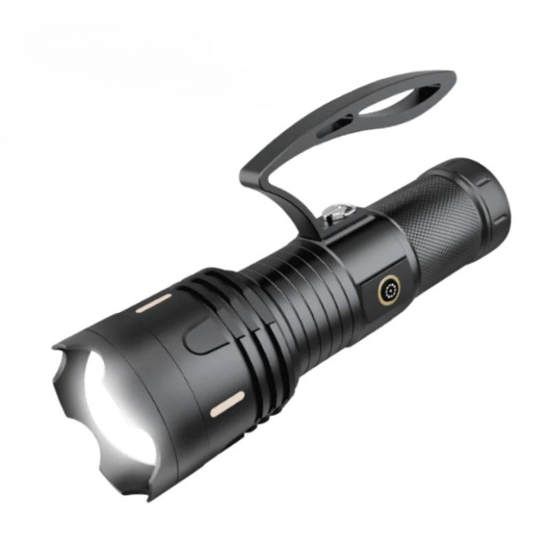 20000LM High Power LED Flashlight Built-in Battery Aluminum Alloy Camping Night Fishing Torch Power Bank Zoomable Hand Lantern
