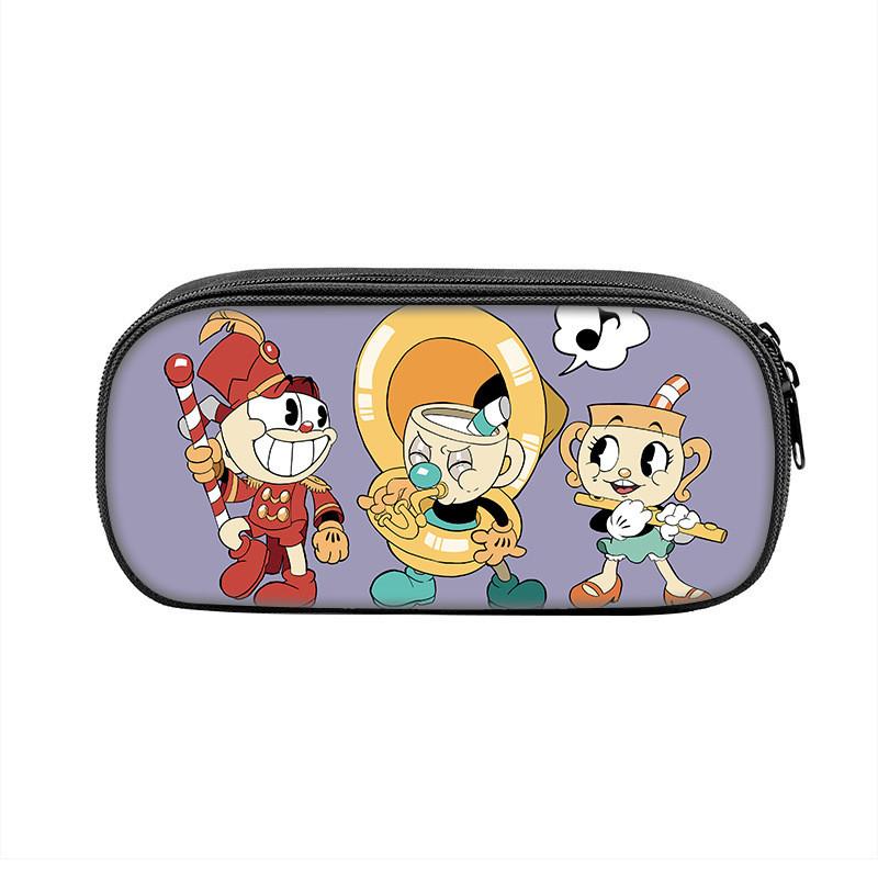 Пенал-сумка из нейлона с персонажами Cuphead для студентов и детей