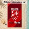 Beach Towelracing club de lens Custom Name Text Personalized Soft Towel for Beach Pool Indoor Home Decor Gift