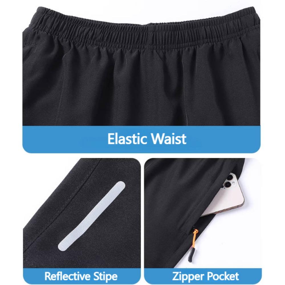Мужские повседневные свободные летние пляжные шорты со светоотражающими полосками, быстросохнущие баскетбольные шорты из ледяного шелка