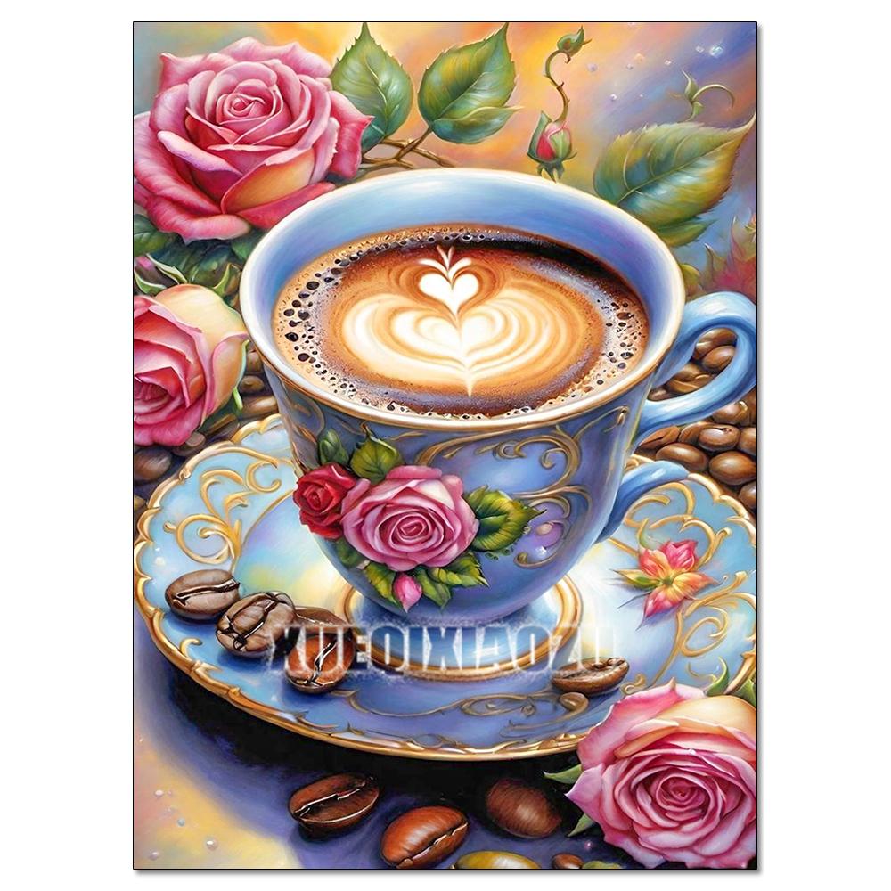 New Kitchen Restaurant Diamond Painting Decoration Bread Coffee Diamond Cross Stitch Kit DIY Handmade Adult Hobby Gift