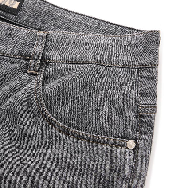 Мужские модные джинсы прямого кроя из лайкры Sevenwolves