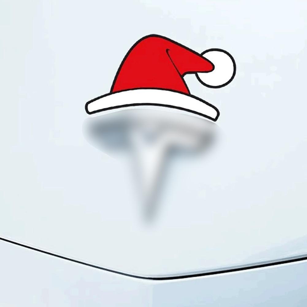 1/3/5 шт. Для Tesla Y Juniper Автомобиль Креативная Рождественская Шапка Наклейка Стекло Окно Рождественское Украшение Санта для Аксессуаров Tesla