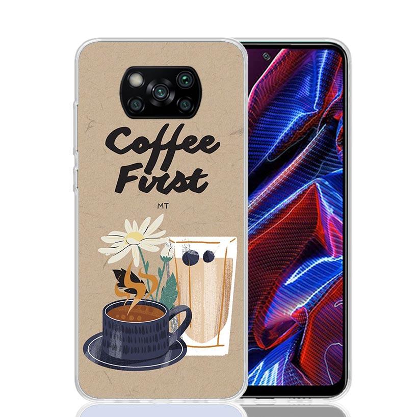 Coffee Wine Cup Case Phone Cover for Xiaomi Redmi Note 10 9 9S 8 8T 7 5 Pro Mi 12T 11T 10T 9T 12 11 Lite A3 A2 Trend Fundas Mi 1