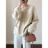 Women Spring and Autumn Knitted Cardigan Sweater Jacket Design Sleeve Outerwear Top