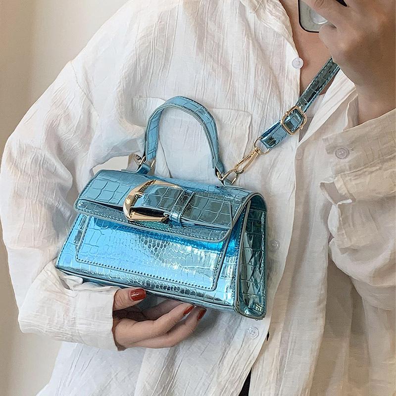 Silver Fashion Women's Shoulder Bag New Temperament Versatile Stone Pattern Handbags Luxury Designer Female Crossbody Bags