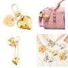 Stylish Heart Ornament Handbag Decoration Unique Bowknot Heart Pendant Keychain Ornament Stylish Keyring Charm Accessory
