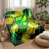 Norwich City Football Print Flannel Blanket, Soft Warm Lightweight Throw Blanket for Sofa Bed Camping