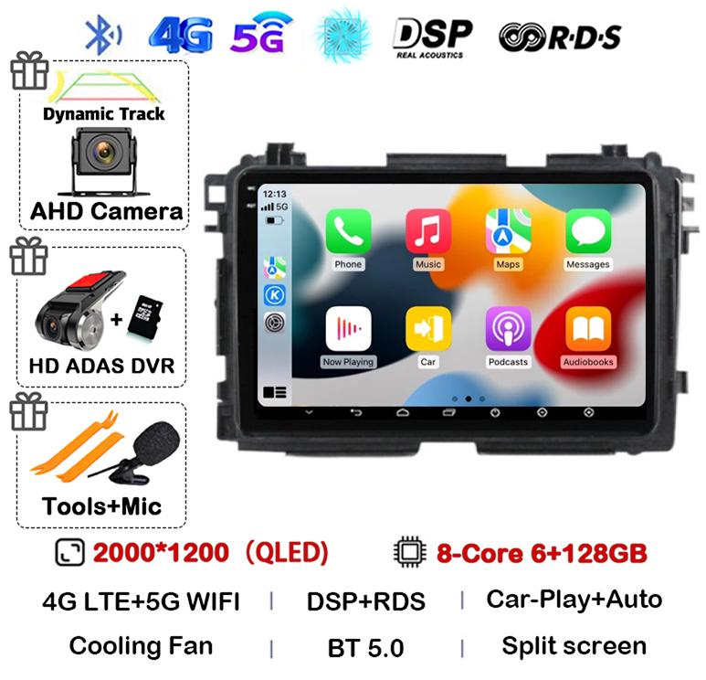 Android 14 Carplay Auto Car Radio For Honda HR-V HRV XRV Vezel 2013 - 2019 2Din GPS Multimedia Video Player Stereo 360 Camera 4G
