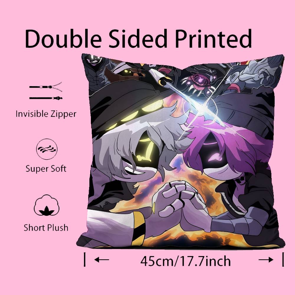 ANIME m-Murder d-Drones Pillow Case Comfort Sofa Bed Silky elegant Invisible zipper Custom Decorative cushion cover