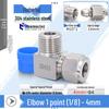 Угловой соединитель для трубы из нержавеющей стали 304, подходит для карт 1/2-4 дюйма и труб 6-16 мм.