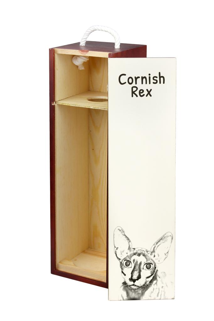 Cornish Rex – Wine box with a cat, alcohol box with graphics | Art-Dog