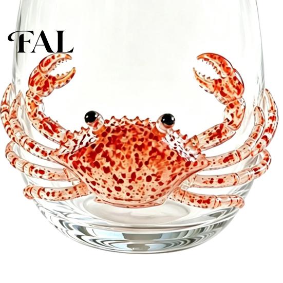 Unique Coastal Style Drinking Glass 12oz Octopus Water Cup, Embossed Design, Hand Painted Marine Themed Glassware for Ocean Lovers Home Bar