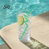 Colorful Drinking Straws 10PCS Spiral Plastic Straws, Twisted Translucent Food-Grade Creative PETG Reusable Party Drink Accessories for Cocktails