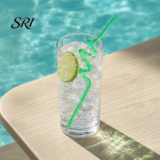 Colorful Drinking Straws 10PCS Spiral Plastic Straws, Twisted Translucent Food-Grade Creative PETG Reusable Party Drink Accessories for Cocktails