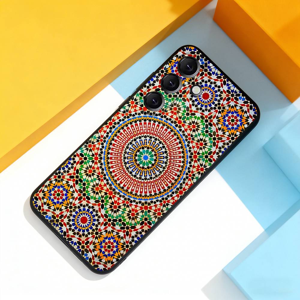 M-Марокканская плитка Крутой чехол для телефона Для Samsung Galaxy A 22,71,53,52,51,72,73,5G,Note,J7,8,9 Мягкая черная крышка