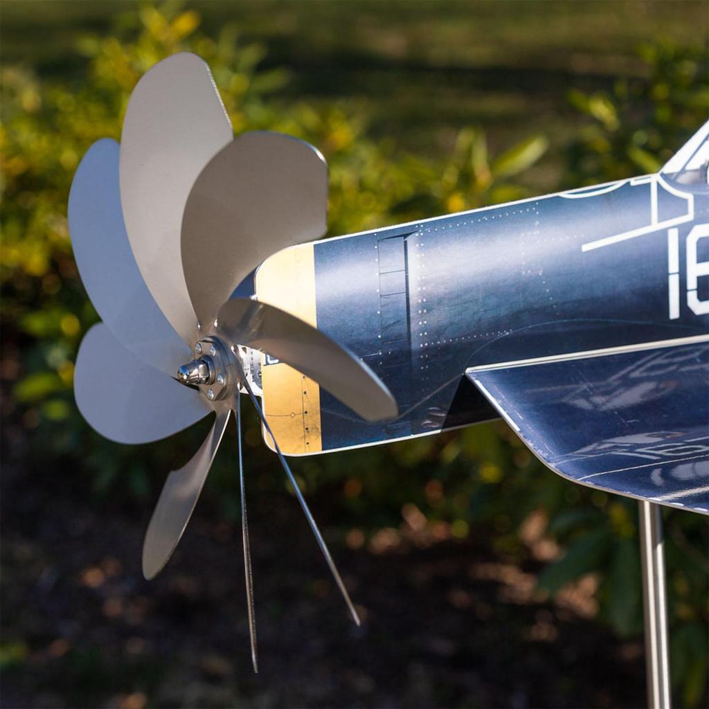 Garden Pinwheels Metal Yard Airplane Windmill Decor Decorative Pinwheels Weather-Resistant for Corridor Terrace Courtyard